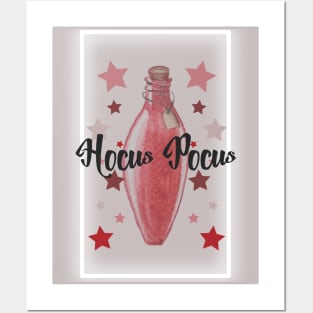 Hocus Pocus potion bottle with red stars Posters and Art